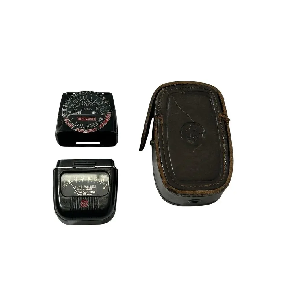 Vintage General Electric DW-48 Exposure Meter Light Meter w/ Original Case USA